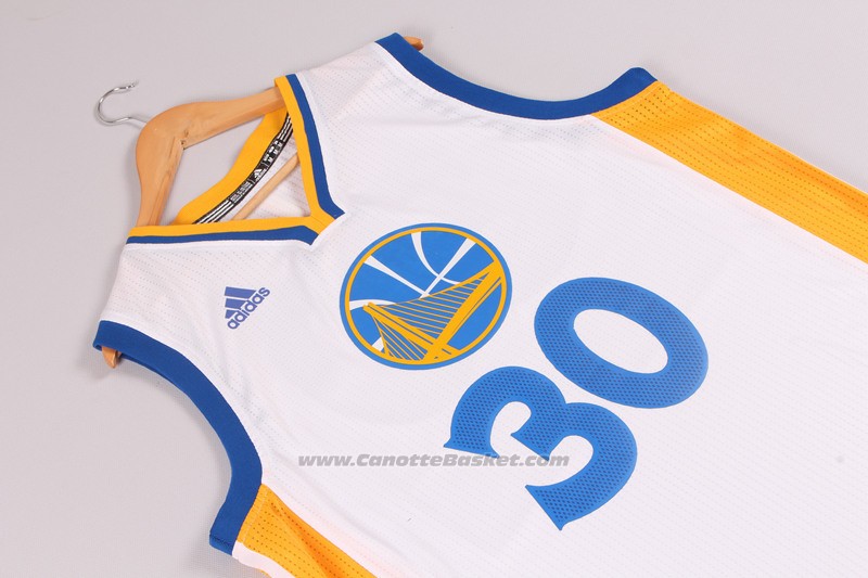 Maglia Natale 2014 Golden State Warriors Adidas Personalizzate Bianco